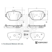 Blue Print Rear Brake Pad Set ADBP420067