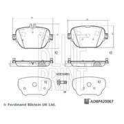 Blue Print Rear Brake Brake Disc Discs & Pads fits Mercedes-Benz Glc 2017-2023