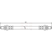 Apec Brake Hydraulic Hose Line Rear fits Ford Granada 1985-1994 2.5 2.9