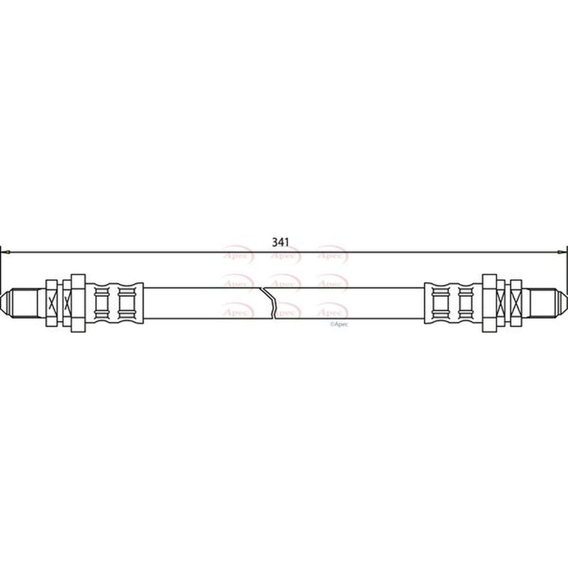 Apec Brake Hydraulic Hose Line Rear fits Ford Granada 1985-1994 2.5 2.9