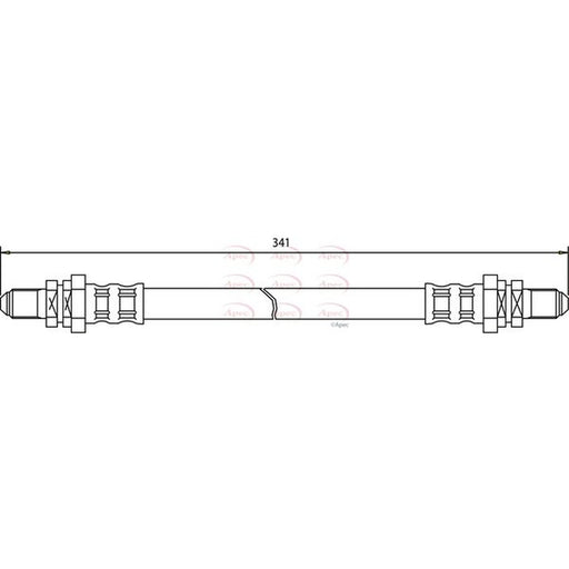 Apec Brake Hydraulic Hose Line Rear fits Ford Granada 1985-1994 2.5 2.9