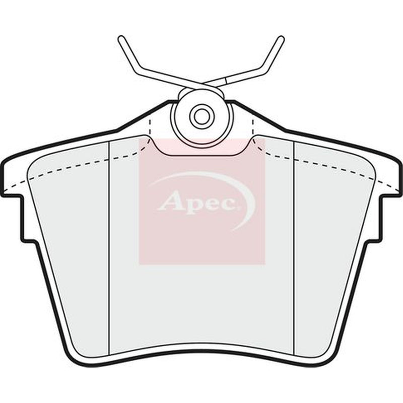 Apec Rear Brake Pad Set fits Citroën C5 III 2008-2017 1.6 1.8 2.0 2.2 2.7 3.0