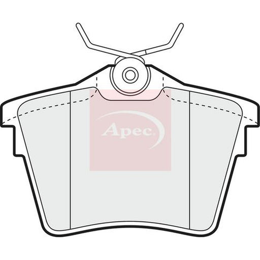 Apec Rear Brake Pad Set fits Citroën C5 III 2008-2017 1.6 1.8 2.0 2.2 2.7 3.0