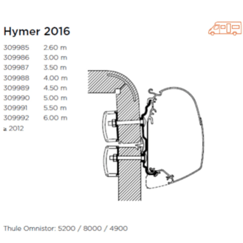 THULE HYMER 2016 ADAPTER 4.5M - 309989