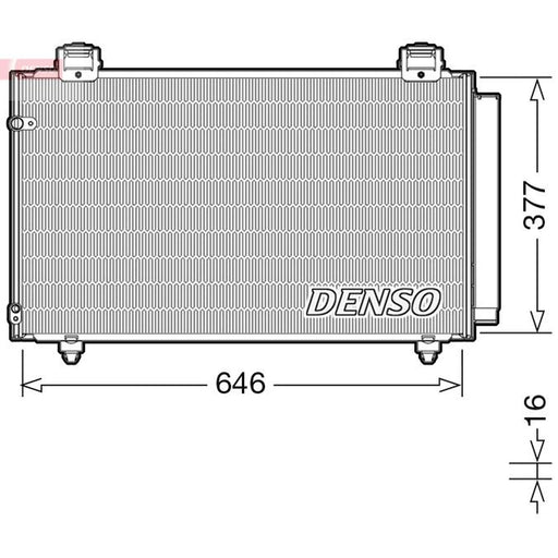 Denso Air Conditioning Condenser fits Toyota Corolla 2001-2008 1.4 1.6 1.8 2.0