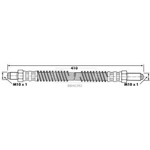 Borg & Beck Brake Hydraulic Hose Line Rear Right BBH6392