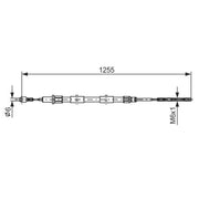 Bosch Handbrake Cable Right Rear fits BMW Z3 Roadster 1995-1999 1.8 1.9