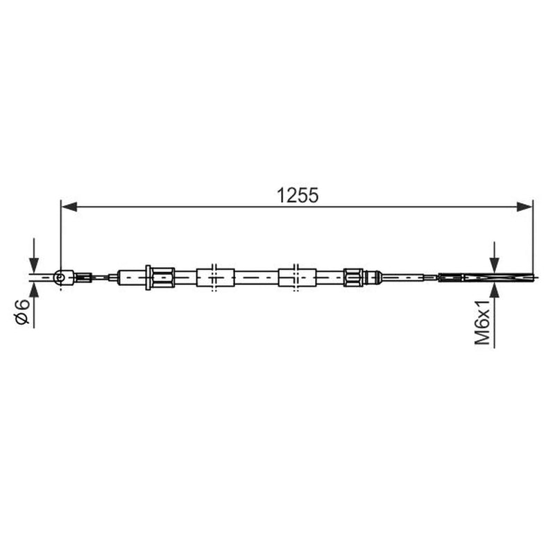 Bosch Handbrake Cable Right Rear fits BMW Z3 Roadster 1995-1999 1.8 1.9