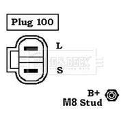 Borg & Beck Car Alternator 12V fits Nissan Patrol Gr 2000 on 3.0