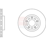 Apec 2 x Vented Front Brake Discs SDK6287-x2