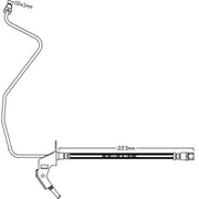 Juratek Brake Hydraulic Hose Line Rear Left JBH1129L