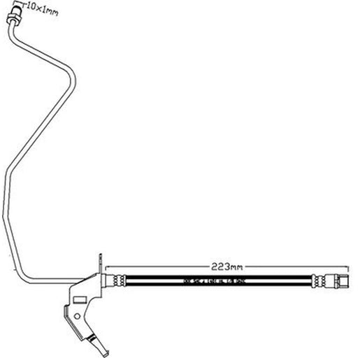 Juratek Brake Hydraulic Hose Line Rear Left JBH1129L