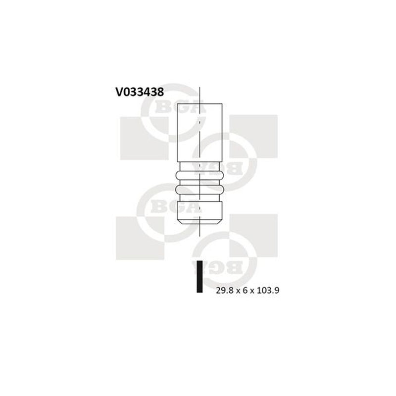 BGA Engine Exhaust Valve 29mm Head fits Audi A3 1996-2003 1.8
