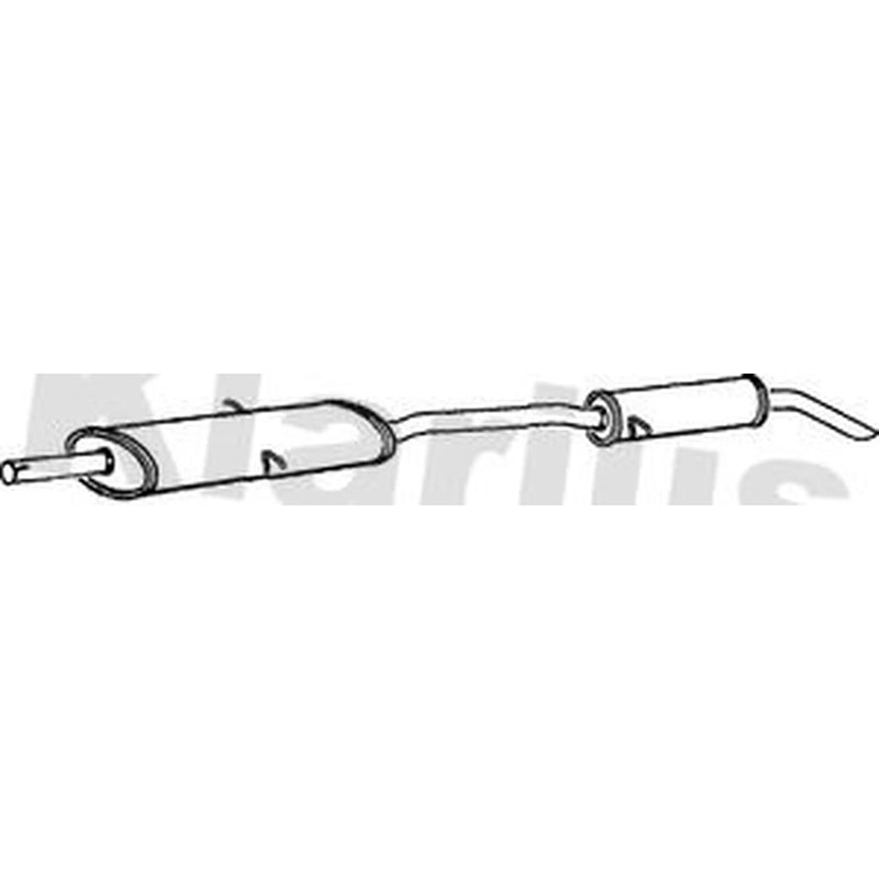 Klarius Box With Tail Pipe Rear fits Chrysler Voyager 2000-2008 2.4 3.3