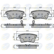 Comline Front & Rear Brake Discs & Pads fits Kia Rio III 2011-2017 1.4