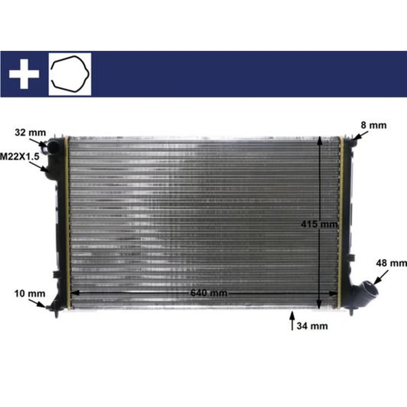 Mahle Engine Radiator fits Peugeot 406 1995-2004 2.0