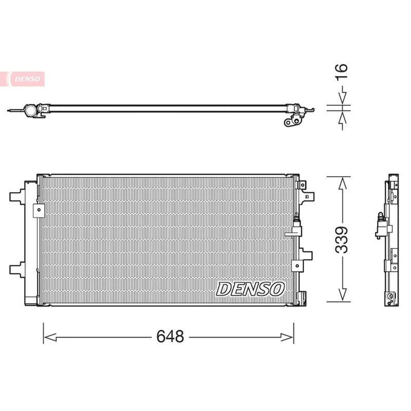Denso Air Conditioning Condenser fits Audi A4 B8 2012-2015
