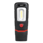 Sealey Rechargeable 360 Inspection Light 3W COB & 1W SMD LED Black Lithium-Polym Sealey - Dynamic Drive