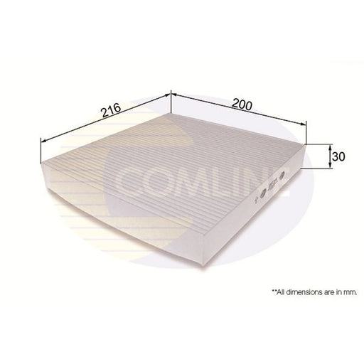 Comline Cabin Air Filter (Pollen Filter) fits Citroën C-Crosser 2007-2012