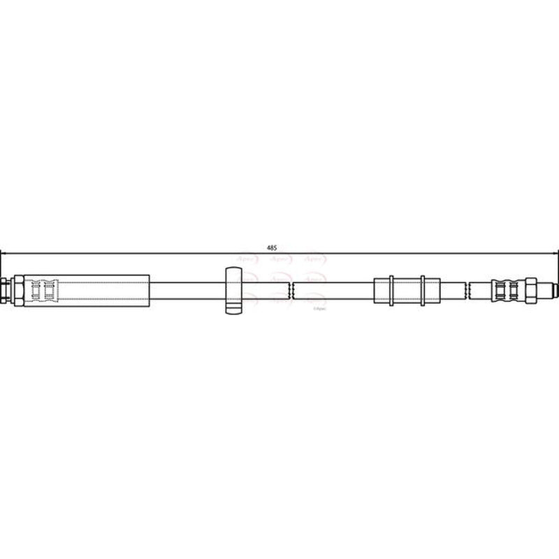 Apec Brake Hydraulic Hose Line Front fits Citroën Relay I 1994-2002 1.9 2.5 2.8