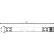 Apec Brake Hydraulic Hose Line Rear fits Citroën C2 2003-2012 1.1 1.4 1.6