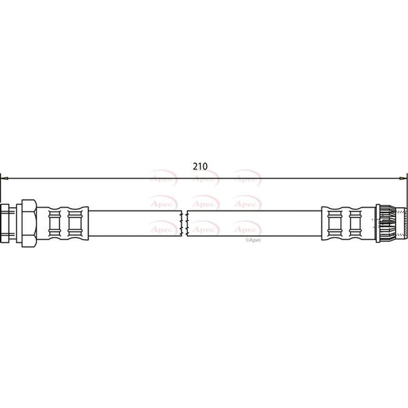 Apec Brake Hydraulic Hose Line inner HOS3302