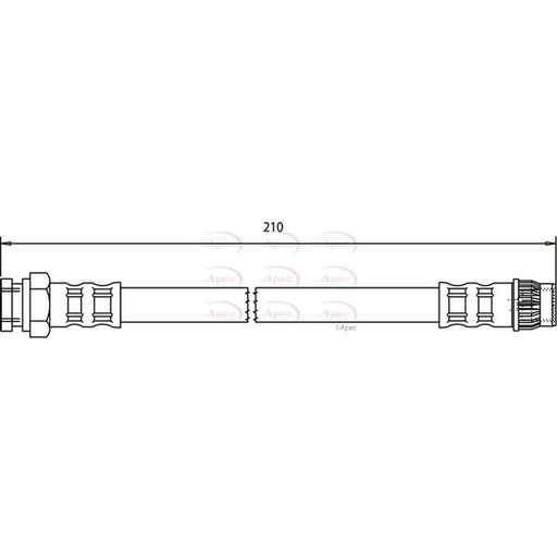 Apec Brake Hydraulic Hose Line inner HOS3302