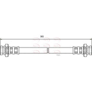 Apec Brake Hydraulic Hose Line Rear fits Nissan Micra C+C III 2005-2010 1.4 1.6