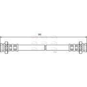 Apec Brake Hydraulic Hose Line Rear HOS3474