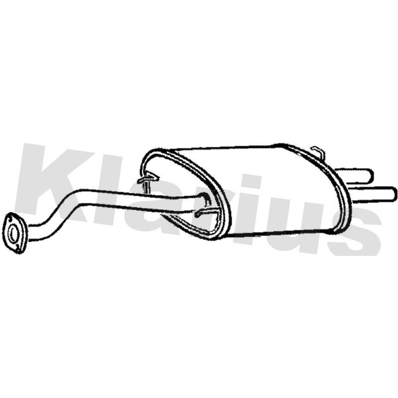 Klarius Box With Tail Pipe Rear fits Honda Concerto 1989-1995 1.6