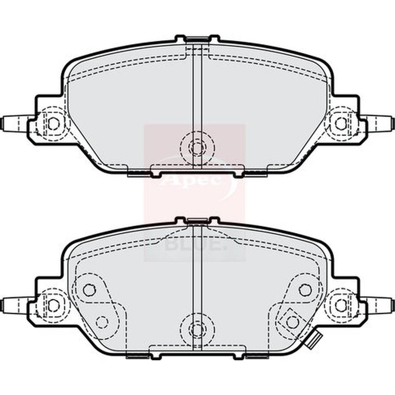 Apec Rear Brake Pad Set fits Honda Cr-V V 2016-2023 1.5 2.0
