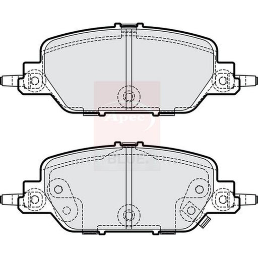 Apec Rear Brake Pad Set fits Honda Cr-V V 2016-2023 1.5 2.0
