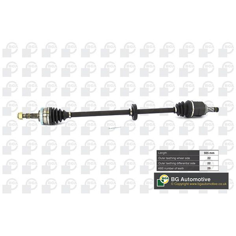 BGA CV Drive Shaft Driveshaft Front Right fits Opel Mpv 2001 on 1.6 1.7
