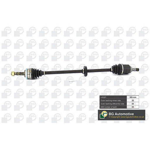 BGA CV Drive Shaft Driveshaft Front Right fits Opel Mpv 2001 on 1.6 1.7