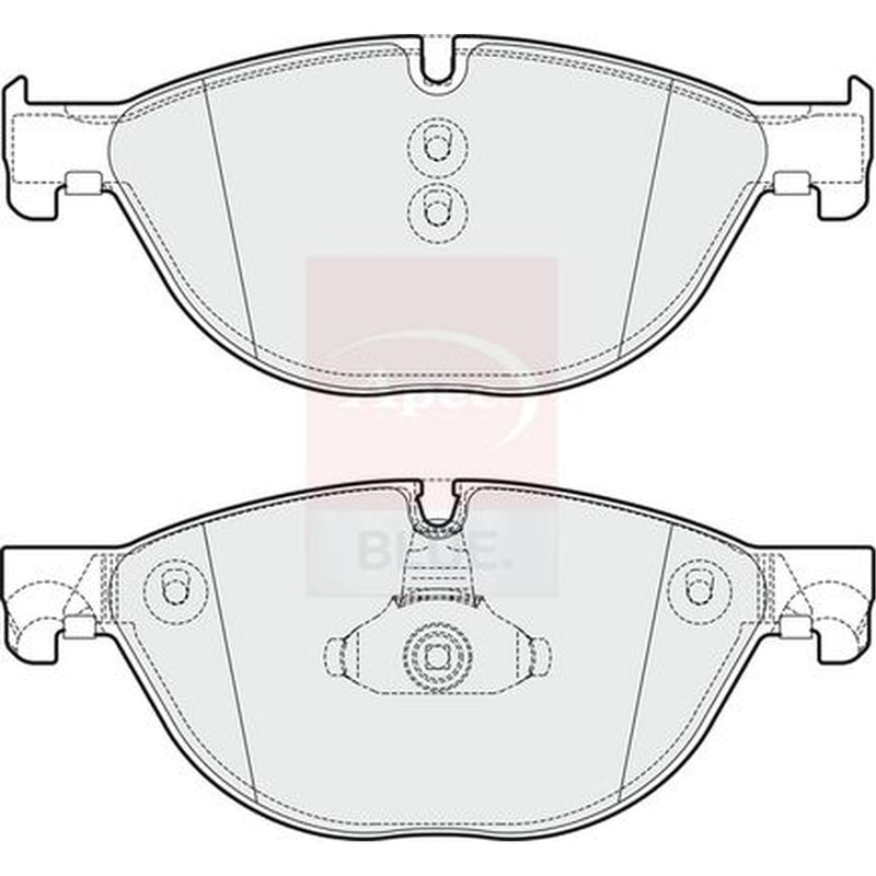 Apec Front Brake Vented Discs & Pads fits BMW 5 2010-2017