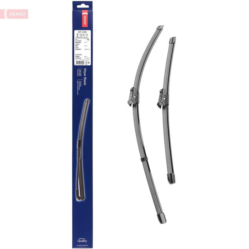 Denso Front & Rear Wiper Blade Set fits Skoda Superb II 2008-2015