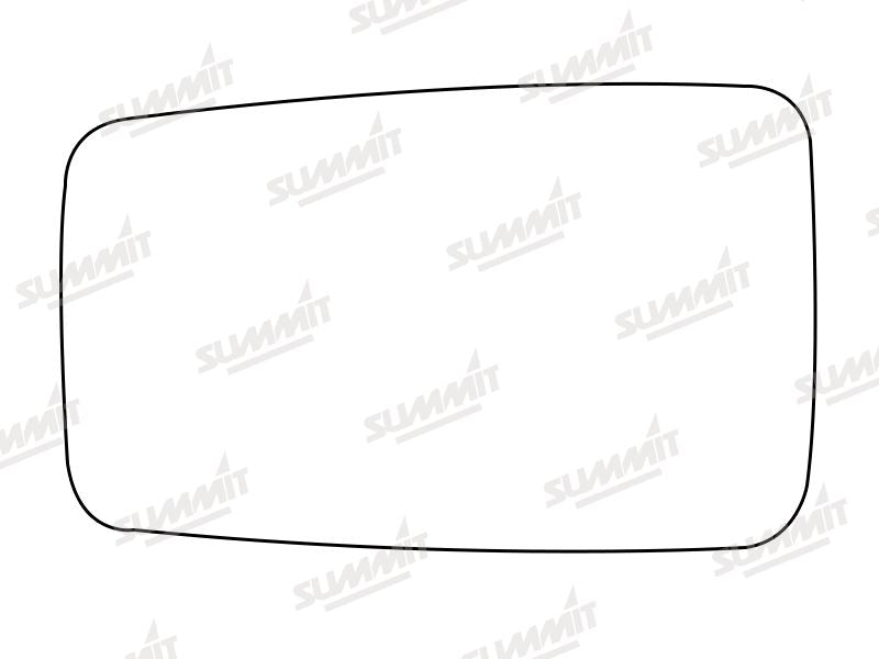 Summit Stick-On Standard Mirror Glass fits Hyundai Pony LHS Summit - Bars 4 Cars