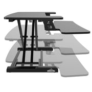 Dellonda 89cm Adjustable-Height Standing Desk Riser 15kg Capacity DH15 Dellonda - Dynamic Drive