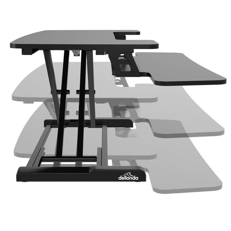 Dellonda 89cm Adjustable-Height Standing Desk Riser 15kg Capacity DH15 Dellonda - Dynamic Drive