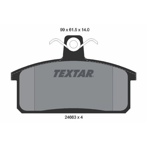 Textar Front Brake Pad Set 2466301