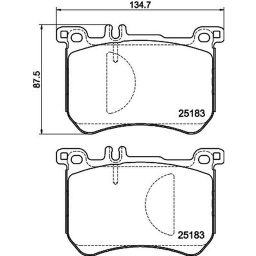 Mintex Front Brake Pad Set fits Mercedes-Benz S-Class 2013-2020