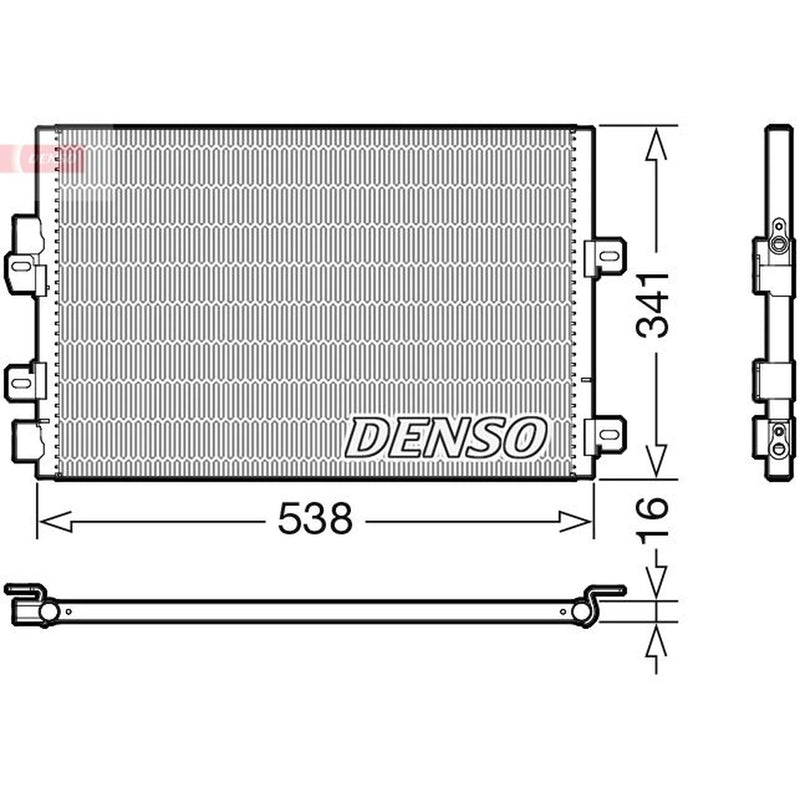 Denso Air Conditioning Condenser fits Dacia Solenza 2003-2005 1.4 1.9