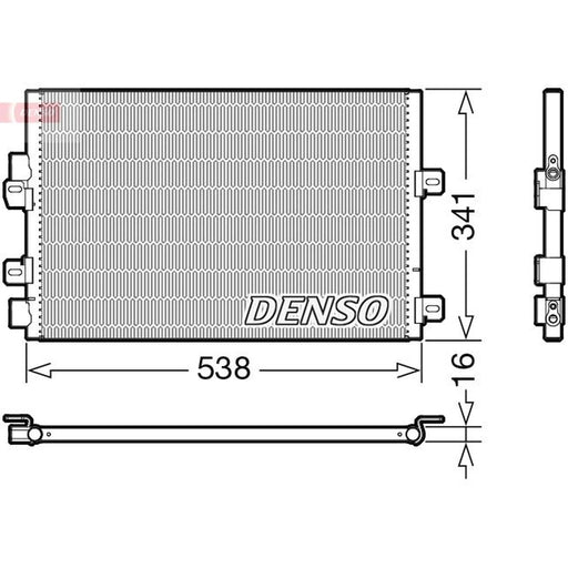 Denso Air Conditioning Condenser fits Dacia Solenza 2003-2005 1.4 1.9