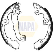 NAPA Brake Shoe Set Axle Kit fits Ford Focus I 1998-2005 1.4 1.6 1.8 2.0