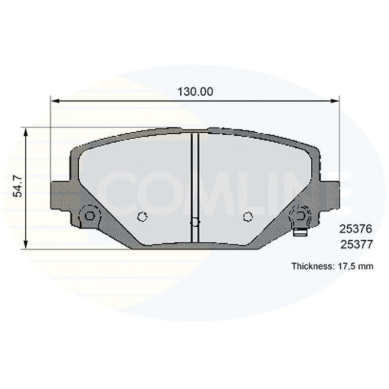 Comline Rear Brake Pad Set fits Chrysler Grand Voyager V 2007-2008 2.8 3.3 3.8