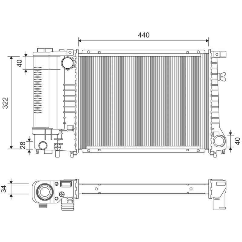 Valeo Engine Radiator 730365