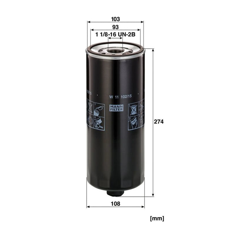 MANN-FILTER Engine Oil Filter fits Kamaz 65226 2004 on