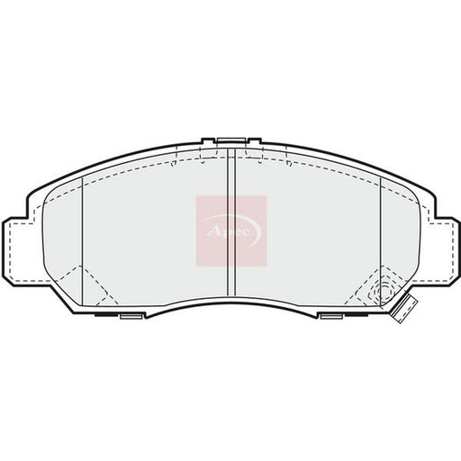 Apec Front Brake Pad Set fits Honda Civic VII 2001-2005 1.6 2.0