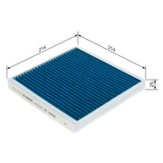 Bosch Cabin Air Filter (Pollen Filter) fits Smart Fortwo 2007-2013