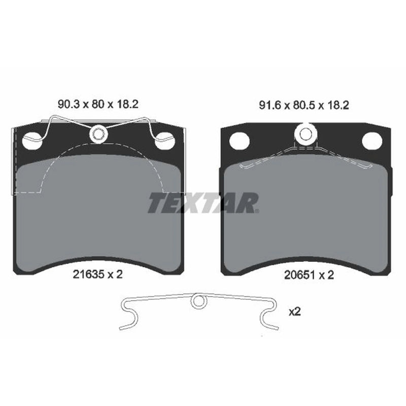 Textar Front Brake Pad Set 2163501